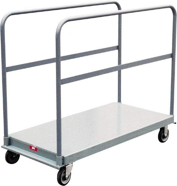 Jamco - 1,200 Lb Capacity Platform Truck - Steel Deck, 72" OAW, 9" Platform Height, Urethane Casters - Benchmark Tooling