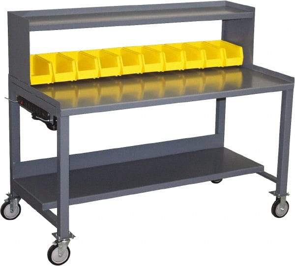 Jamco - Heavy Duty Use Workbench Mobile Work Bench - Steel, Gray, 36" Long x 72" Deep x 49" High - Benchmark Tooling