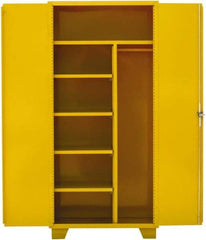 Jamco - 4 Shelf Locking Storage Cabinet - Steel, 48" Wide x 24" Deep x 78" High, Yellow - Benchmark Tooling