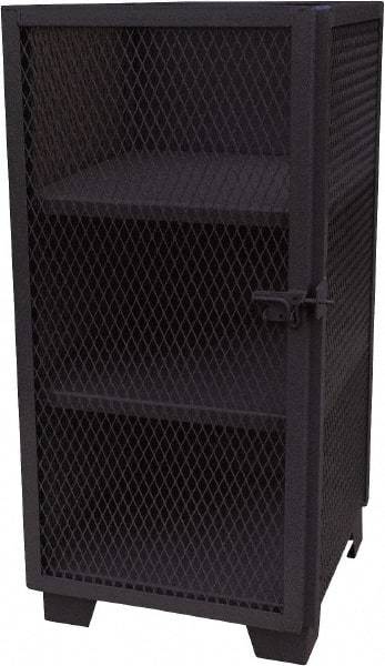 Jamco - 3 Shelf Security Storage Cabinet - Steel, 36" Wide x 24" Deep x 54" High, Black - Benchmark Tooling