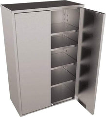 Jamco - 4 Shelf Locking Storage Cabinet - Stainless Steel, 36" Wide x 18" Deep x 73" High - Benchmark Tooling