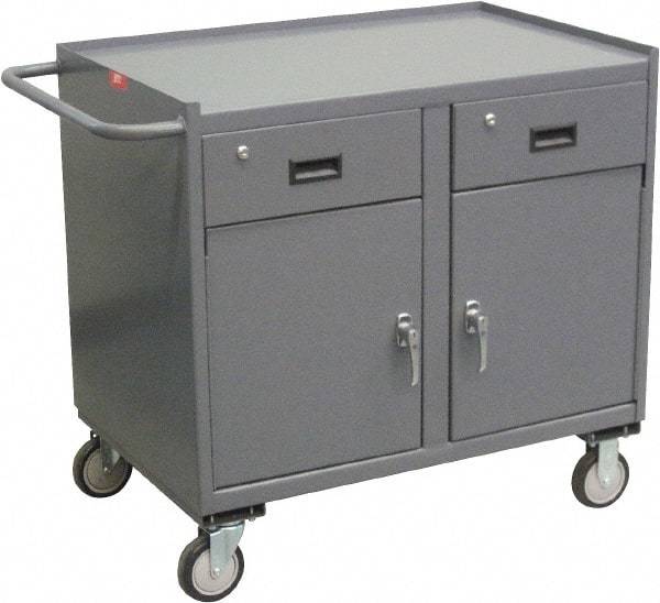 Jamco - Mobile Storage Cabinet - Steel, 36" Wide x 24" Deep x 36" High, Gray - Benchmark Tooling