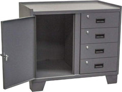 Jamco - Locking Storage Cabinet - Steel, 36" Wide x 24" Deep x 33" High, Gray - Benchmark Tooling