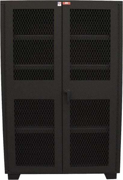 Jamco - 4 Shelf Visible Storage Cabinet - Steel, 60" Wide x 24" Deep x 78" High, Black - Benchmark Tooling