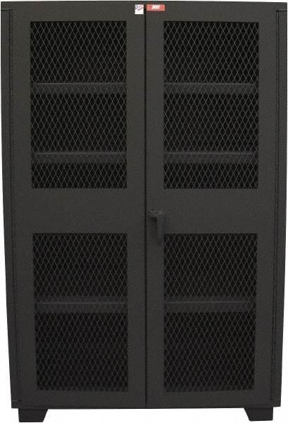 Jamco - 4 Shelf Visible Storage Cabinet - Steel, 48" Wide x 18" Deep x 78" High, Black - Benchmark Tooling