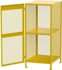 Jamco - Gas Cylinder Storage Cabinet - Steel, 40" Wide x 33" Deep x 71" High, Yellow - Benchmark Tooling