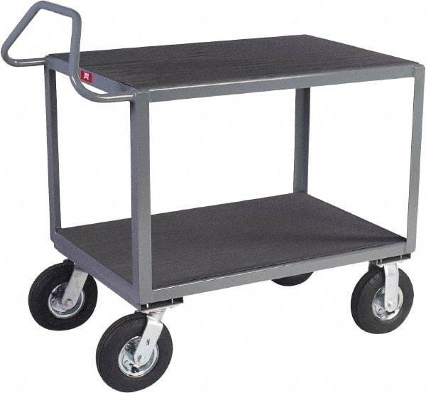 Jamco - 1,200 Lb Capacity, 24" Wide x 36" Long x 30" High Instrument Cart - 2 Shelf, Steel, 2 Rigid/2 Swivel Casters - Benchmark Tooling