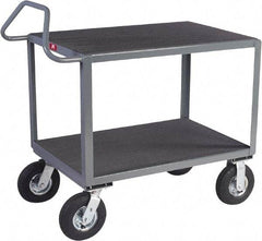 Jamco - 1,200 Lb Capacity, 48" Wide x 24" Long x 30" High Instrument Cart - 2 Shelf, Steel, 2 Rigid/2 Swivel Casters - Benchmark Tooling