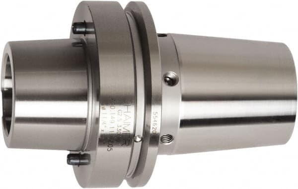 HAIMER - 20mm Hole Diam, HSK80F Taper Shank Shrink Fit Tool Holder & Adapter - 76.2mm Projection, 35.5mm Nose Diam, 50.5mm Clamping Depth, 33,000 RPM, Through Coolant - Exact Industrial Supply