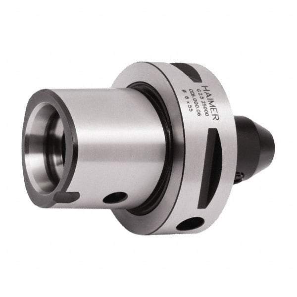 HAIMER - Capto C6 Taper Shank 40mm Hole End Mill Holder/Adapter - 80mm Nose Diam, 100mm Projection, Through-Spindle Coolant - Exact Industrial Supply