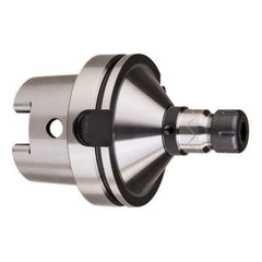 HAIMER - 2mm to 16mm Capacity, 200mm Projection, HSK125A Hollow Taper, ER25 Collet Chuck - 0.0001" TIR - Exact Industrial Supply