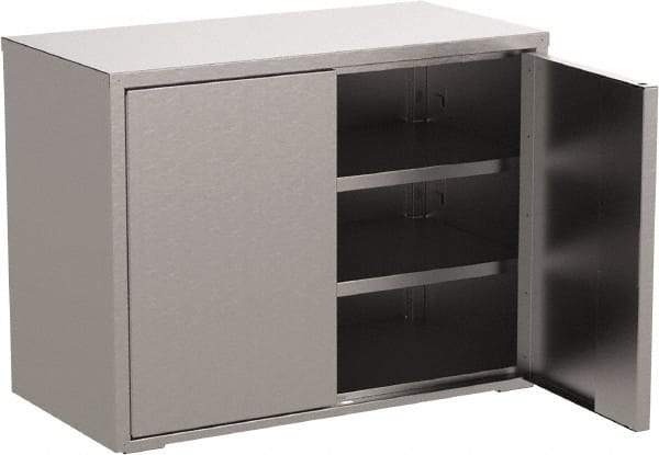 Jamco - 2 Shelf Locking Storage Cabinet - Stainless Steel, 36" Wide x 18" Deep x 37" High - Benchmark Tooling