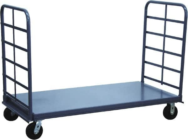 Jamco - 2,000 Lb Capacity Platform Truck - Steel Deck, 60" OAW, 10" Platform Height, Phenolic Casters - Benchmark Tooling