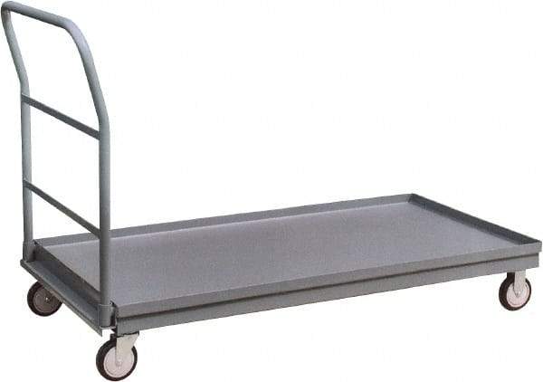 Jamco - 1,200 Lb Capacity Platform Truck - Steel Deck, 72" OAW, 9" Platform Height, Urethane Casters - Benchmark Tooling