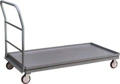 Jamco - 1,200 Lb Capacity Platform Truck - Steel Deck, 48" OAW, 9" Platform Height, Urethane Casters - Benchmark Tooling