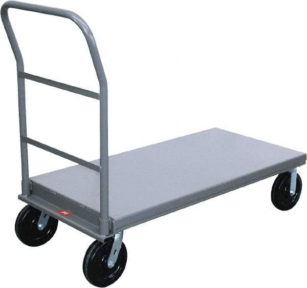 Jamco - 4,000 Lb Capacity Platform Truck - Steel Deck, 60" OAW, 12" Platform Height, Phenolic Casters - Benchmark Tooling