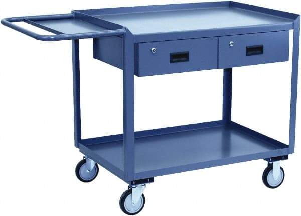 Jamco - Flush Mobile Work Bench - Steel, Gray, 24" Long x 36" Deep x 39" High - Benchmark Tooling