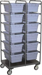 Jamco - 1,200 Lb Load Capacity, Plastic Tote Truck - 36" Wide x 26" Long x 72" High, Gray - Benchmark Tooling