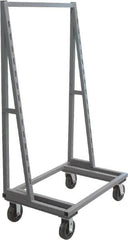 Jamco - 2,000 Lb Capacity, 1-Sided A-Frame Truck - 24" Long x 38" Wide x 70" High, 8" Diam Wheels - Benchmark Tooling