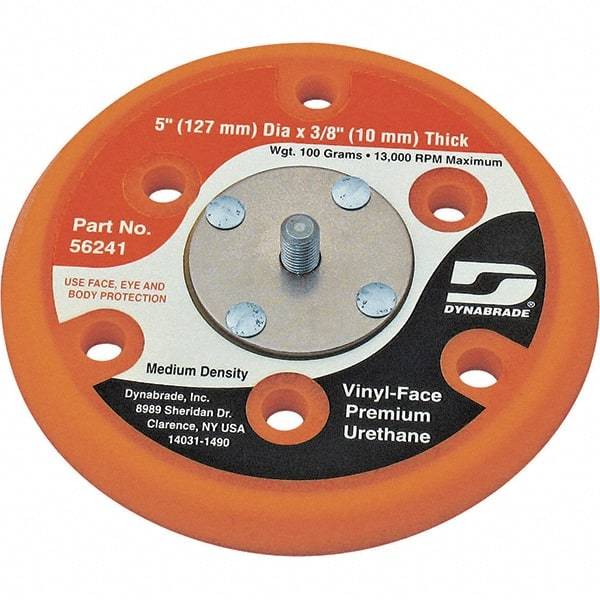 Dynabrade - 5" Diam Disc Backing Vacuum Replacement Pad - Medium Density, 13,000 RPM - Benchmark Tooling