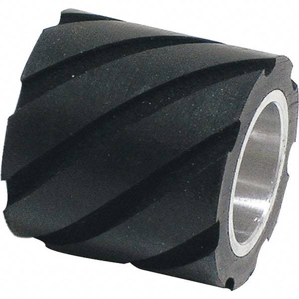 Dynabrade - 1" Diam x 1" Wide Contact Wheel Assembly - 5/8" Arbor Hole, Standard, 70 Duro Rubber Face - Benchmark Tooling