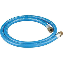 Dynabrade - 1/2" ID 5' Long Hose - Female/Male Ends, 90 Working psi, 1/2" Fitting, Blue - Benchmark Tooling