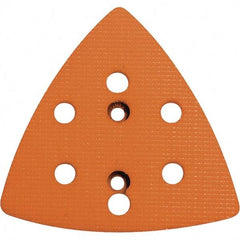 Dynabrade - Triangular Hook Face Backing Pad - Dynafine Compatible, Screw Attachment, Vacuum Pad, 3/8" Thick, Soft Density - Benchmark Tooling
