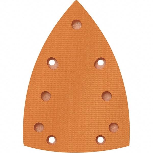 Dynabrade - 5-5/8 x 3-7/8" Triangular Hook Face Backing Pad - Dynabug II Compatible, Screw Attachment, Vacuum Pad, 3/8" Thick, Medium Density, Short Nap - Benchmark Tooling