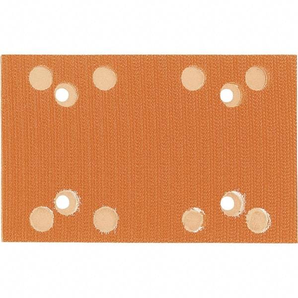 Dynabrade - 5 x 3-1/4" Rectangular Hook Face Backing Pad - Dynabug Model T Compatible, Screw Attachment, Vacuum Pad, 3/8" Thick, Medium Density, Short Nap - Benchmark Tooling