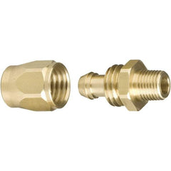 Dynabrade - 1/4 NPT Thread Hose Barb x Female NPT Connector - 3/8" ID Hose, Brass - Benchmark Tooling