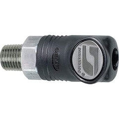 Dynabrade - 1/4 Male NPT Pneumatic Hose Coupler - 1/4" Body Diam - Benchmark Tooling