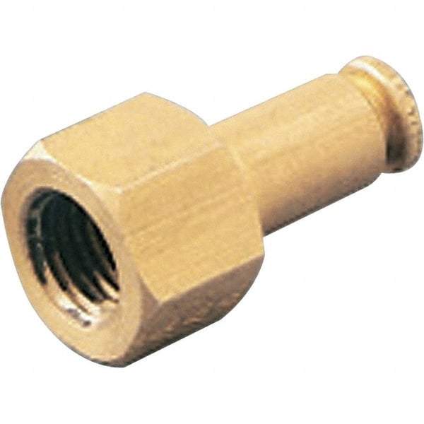 Dynabrade - 1/4 Female NPT Pneumatic Hose Press-On Swivel Fitting - 1/4" Hose ID - Benchmark Tooling