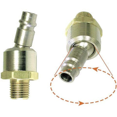 Dynabrade - 1/4 Male Pneumatic Hose Ball Swivel Plug - 90 Max Working psi - Benchmark Tooling