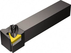 Sandvik Coromant - DTGNR/L, Left Hand Cut, -1° Lead Angle, 20mm Shank Height x 20mm Shank Width, Negative Rake Indexable Turning Toolholder - 125mm OAL, TNMG 16 04 08, TNMG 332 Insert Compatibility, Series T-Max P - Benchmark Tooling