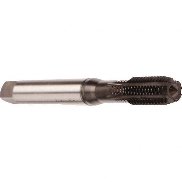 Emuge - M3x0.50 Metric 6HX Modified Bottoming Thread Forming Tap - Cobalt, Nitride Finish, 56mm OAL, 11mm Thread Length, Right Hand Thread, Series Druck - Benchmark Tooling