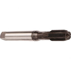 Emuge - M3x0.50 Metric 6HX Modified Bottoming Thread Forming Tap - Cobalt, Nitride Finish, 56mm OAL, 11mm Thread Length, Right Hand Thread, Series Druck - Benchmark Tooling