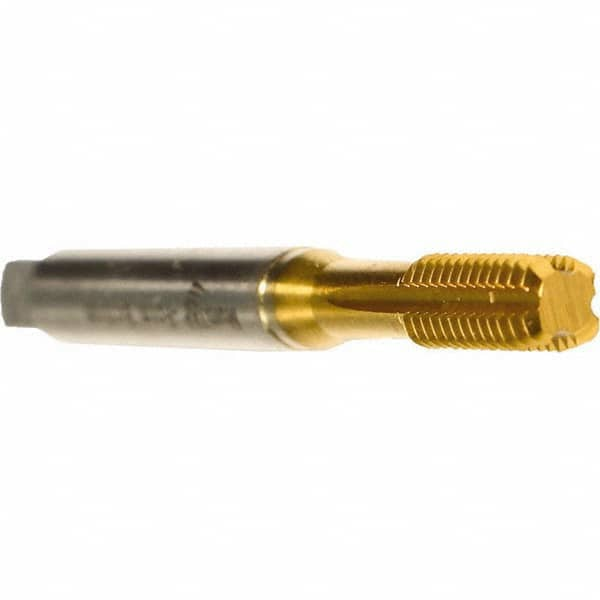 Emuge - #8-32 UNC 2B/3B Bottoming Thread Forming Tap - Cobalt, TiN Finish, 2.48" OAL, 0.512" Thread Length, Right Hand Thread, Series Druck - Benchmark Tooling