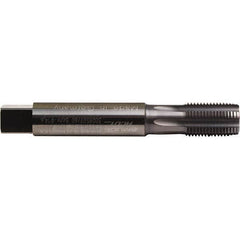 Emuge - 1/4-19" BSPP, 6 Flutes, Plug Chamfer, TiCN Coated, Solid Carbide British Standard Pipe Tap - 0.5512" Shank Diam, 0.4331" Square Size, Series Rekord A - Exact Industrial Supply