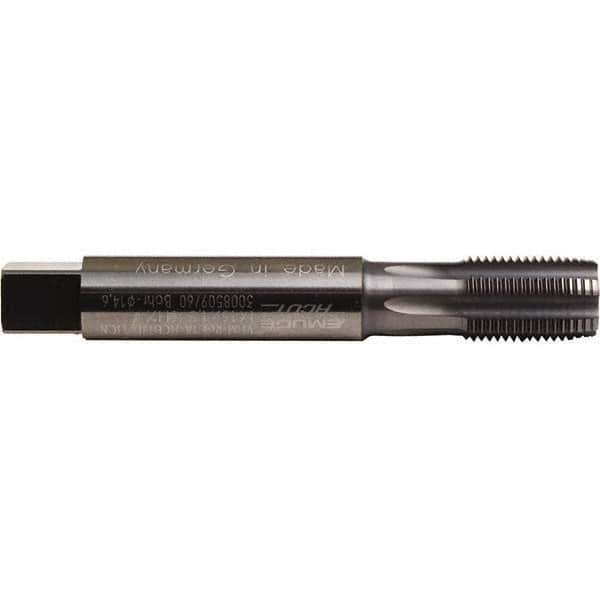 Emuge - M16x1.50 Metric Fine 6HX 6 Flute TiCN Finish Solid Carbide Straight Flute Machine Tap - Bottoming, Right Hand Thread, 110mm OAL, 24mm Thread Length, Oversize - Exact Industrial Supply