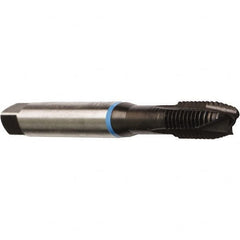 Emuge - #10-32 UNF, 3 Flute, Nitride Finish, Cobalt Spiral Point Tap - Plug Chamfer, Right Hand Thread, 2-3/8" OAL, 0.591" Thread Length, 0.194" Shank Diam, 2B Class of Fit, Series Rekord B - Exact Industrial Supply