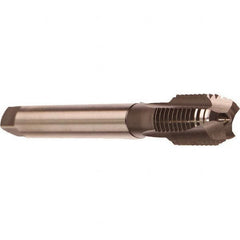 Emuge - 1/2-13 UNC, 3 Flute, Nitride Finish, Cobalt Spiral Point Tap - Modified Bottoming Chamfer, Right Hand Thread, 4.331" OAL, 0.984" Thread Length, 0.367" Shank Diam, 3BX Class of Fit, Series Rekord B - Exact Industrial Supply