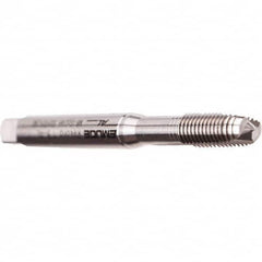Emuge - M8x1.25 Metric Coarse, 2 Flute, Bright Finish, Cobalt Spiral Point Tap - Modified Bottoming Chamfer, Right Hand Thread, 90mm OAL, 20mm Thread Length, 8mm Shank Diam, 6H Class of Fit, Series Rekord B - Exact Industrial Supply