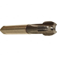 Emuge - M33x3.50 Metric Coarse 6HX 4 Flute TiCN Finish Cobalt Straight Flute Machine Tap - Modified Bottoming, Right Hand Thread, 180mm OAL, 40mm Thread Length, Oversize, Through Coolant - Exact Industrial Supply