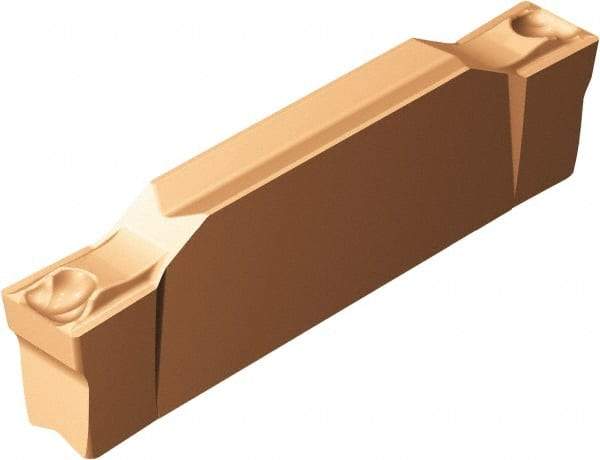Sandvik Coromant - HN123 GF Grade 1125, 4.7mm Cutting Width Carbide Grooving Insert - 24.1mm Max Depth of Cut, Neutral, 0.5mm Corner Radius, TiAlN Finish - Benchmark Tooling