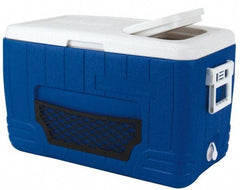 PRO-SAFE - 48.6 Qt Ice Chest - Plastic, Blue/White - Benchmark Tooling