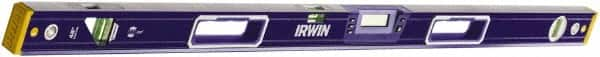 Irwin - 48" Long 3 Vial Box Beam Level - Aluminum, Blue - Benchmark Tooling