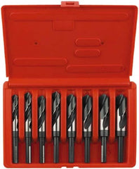 Irwin - 9/16 to 1", 118° Point, Bright Finish, High Speed Steel Reduced Shank Drill Bit Set - Benchmark Tooling