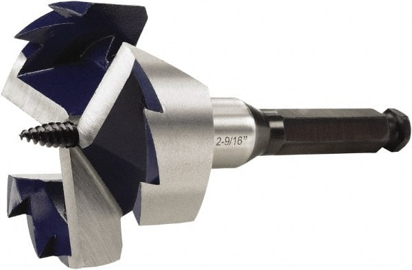 Irwin - 2-9/16", 7/16" Hex Shank, Self Feed Drill Bit - Benchmark Tooling