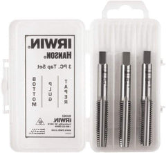 Irwin Hanson - M10x1.00 Metric, 4 Flute, Bottoming, Plug & Taper, Bright Finish, Carbon Steel Tap Set - Right Hand Cut, 2B Class of Fit, Series Hanson - Benchmark Tooling