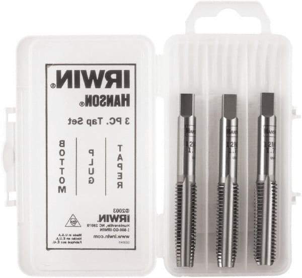 Irwin Hanson - M6x1.00 Metric, 4 Flute, Bottoming, Plug & Taper, Bright Finish, Carbon Steel Tap Set - Right Hand Cut, 2B Class of Fit, Series Hanson - Benchmark Tooling